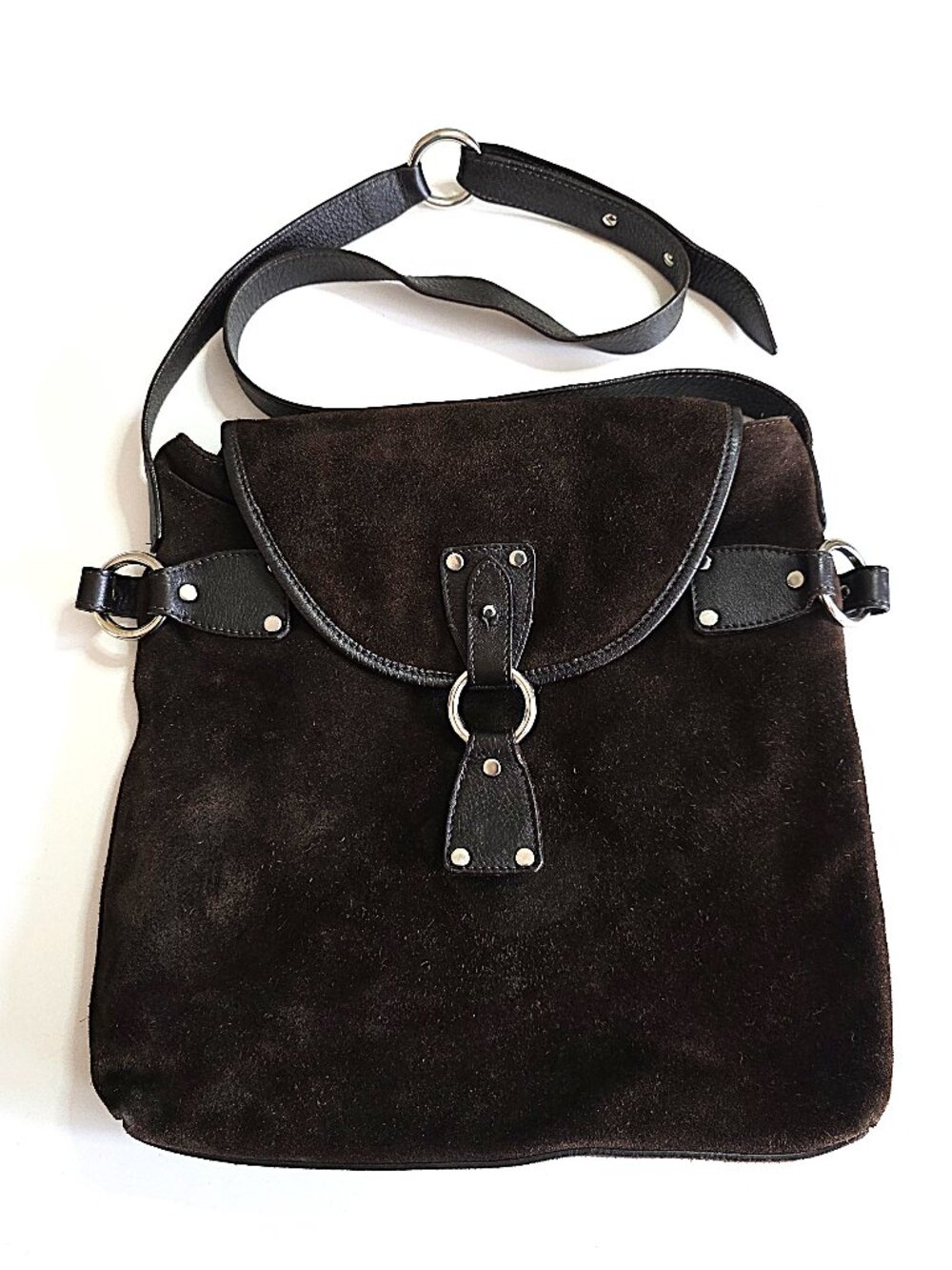 MaxMara brown suede & leather bag